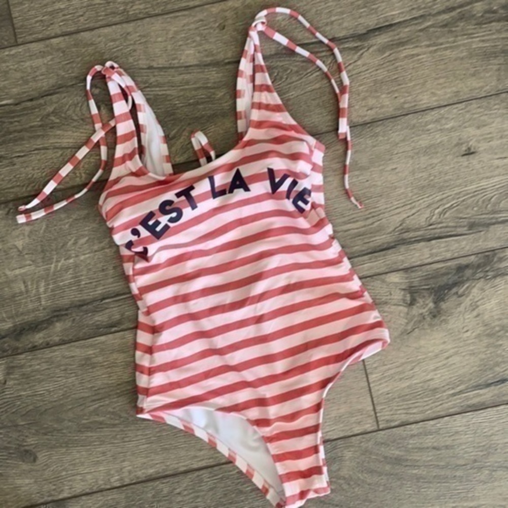 Kona Sol Swimsuit XS striped one piece
